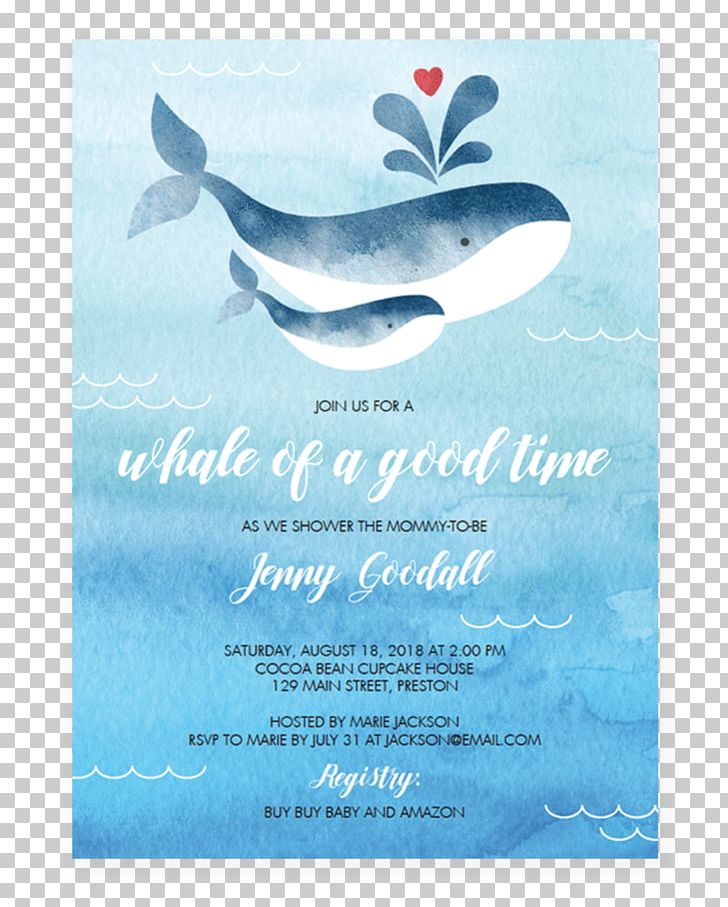 Wedding Invitation Baby Shower Paper Cetacea PNG, Clipart, Baby Shower, Blue, Blue Whale, Boy, Cetacea Free PNG Download