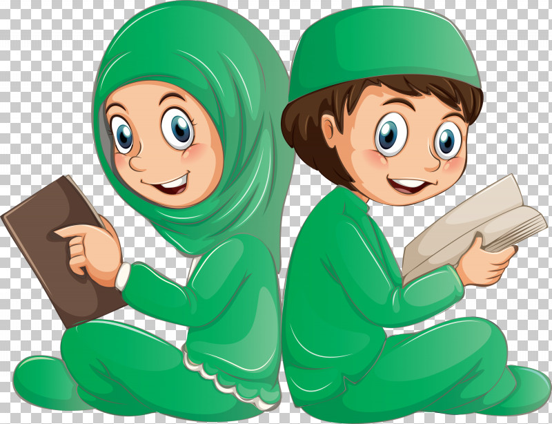 Muslim People PNG, Clipart, Animation, Cartoon, Green, Muslim People, Sharing Free PNG Download