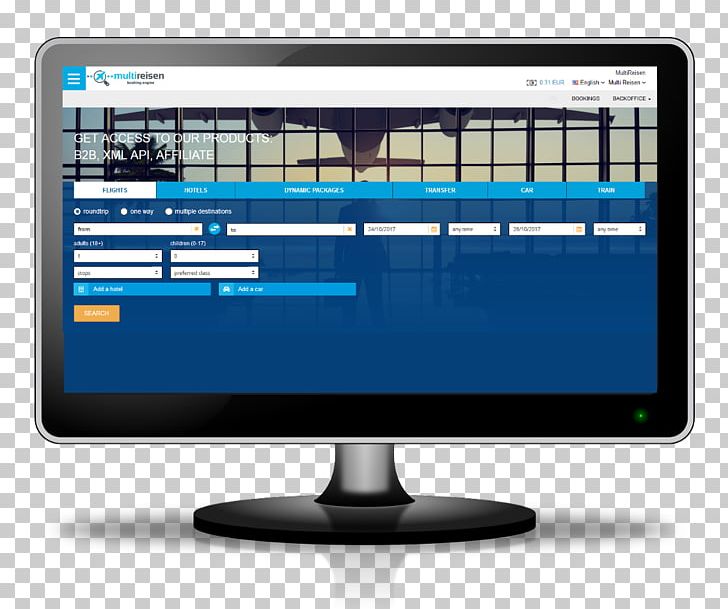 Computer Monitors Internet Booking Engine Online Hotel Reservations Hotel Consolidator PNG, Clipart, Airline Consolidator, Brand, Businesstoconsumer, Computer Monitor, Computer Monitor Accessory Free PNG Download