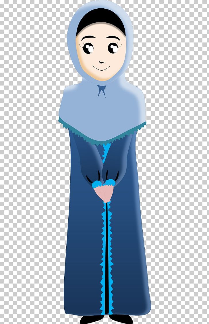 Muslim Doodle Islam Hijab PNG, Clipart, Art, Black Hair, Blue, Burqa, Cartoon Free PNG Download