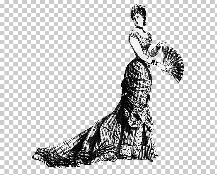 Woman Victorian Era Dress Regency Era Evening Gown PNG, Clipart, Black And White, Clothing, Costume, Costume Design, Dress Free PNG Download