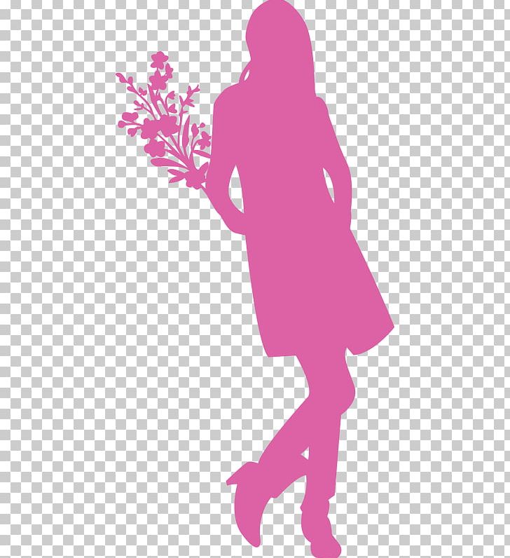 Silhouette Illustration Floral Design Woman PNG, Clipart, Art, Construction, Fictional Character, Floral Design, Human Behavior Free PNG Download