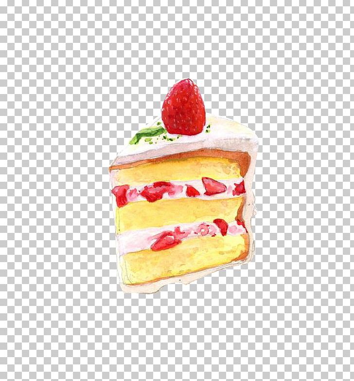 Strawberry Cream Cake Cupcake Food Drawing Illustration PNG, Clipart, Art, Birthday Cake, Buttercream, Cake, Cakes Free PNG Download