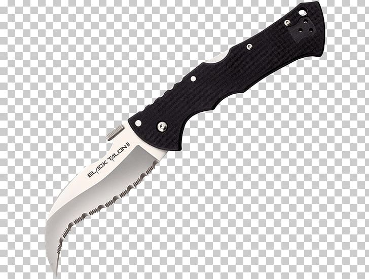 Pocketknife Cold Steel Serrated Blade Drop Point PNG, Clipart, Black, Black Talon Ii, Blade, Bowie Knife, Cold Free PNG Download