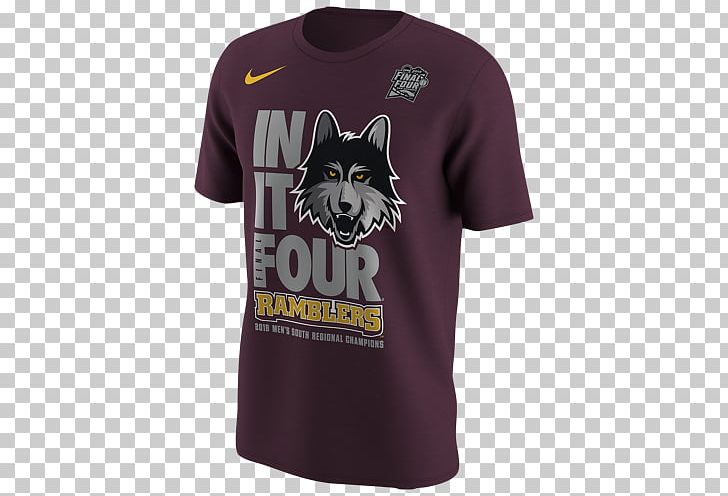 T-shirt Loyola University Chicago 2018 NCAA Division I Men's Basketball Tournament Loyola Ramblers Men's Basketball Maroon PNG, Clipart,  Free PNG Download