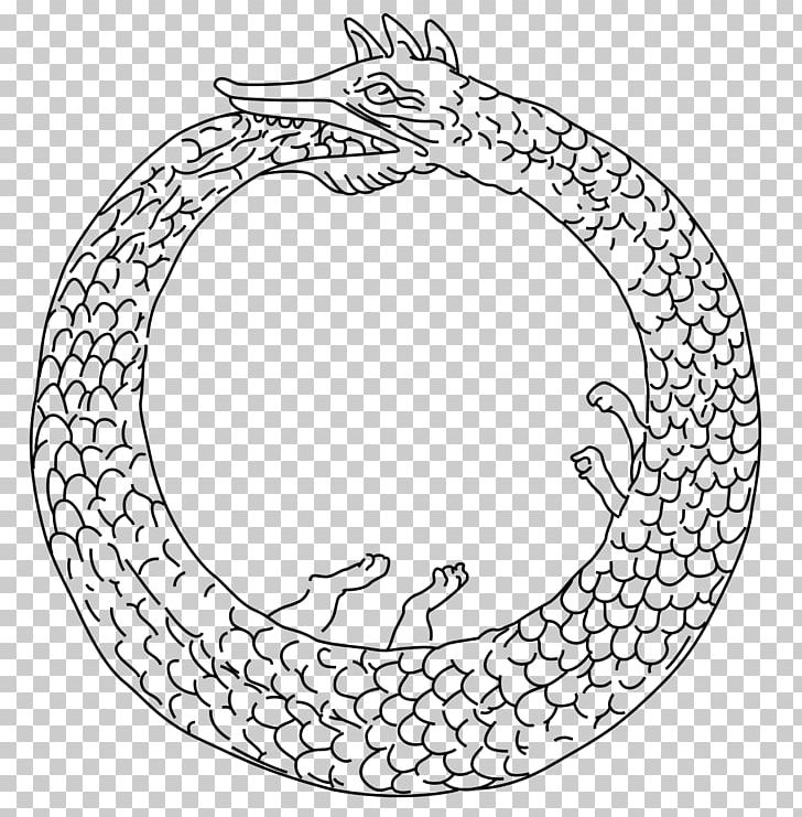 Ouroboros Wikipedia PNG, Clipart, Area, Black And White, Circle, Drawing, Information Free PNG Download