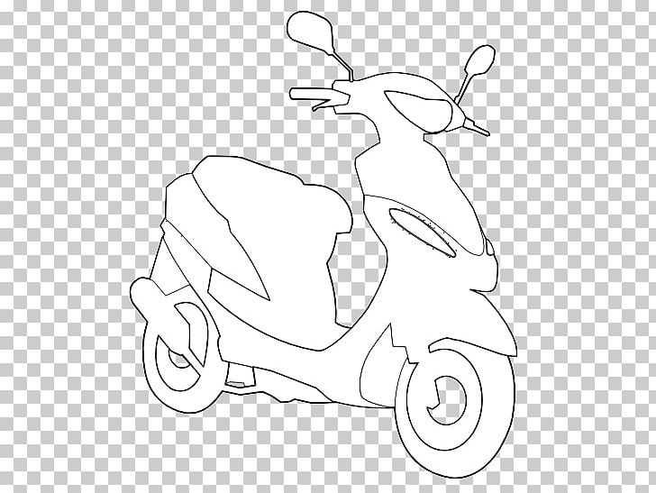 Scooter Drawing Line Art Black And White PNG, Clipart, Artwork, Black And White, Black White, Cars, Drawing Free PNG Download