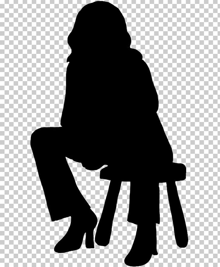 Silhouette Sitting Female PNG, Clipart, Animals, Black And White, Chair, Female, Human Behavior Free PNG Download