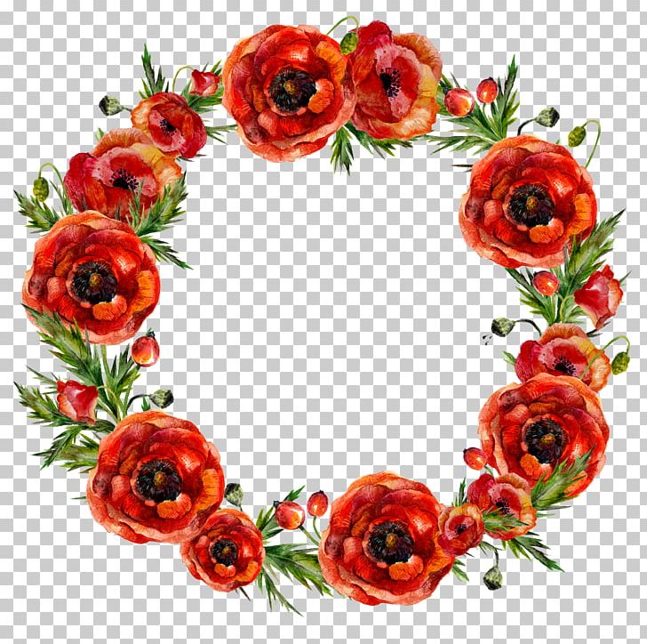 Garland Flower Red Wreath PNG, Clipart, Artificial Flower, Crown, Cut Flowers, Decor, Encapsulated Postscript Free PNG Download