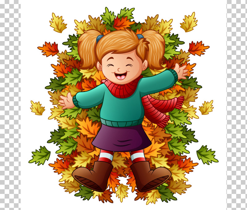 Cartoon Leaf Autumn Child Happy PNG, Clipart, Animation, Autumn, Cartoon, Child, Happy Free PNG Download
