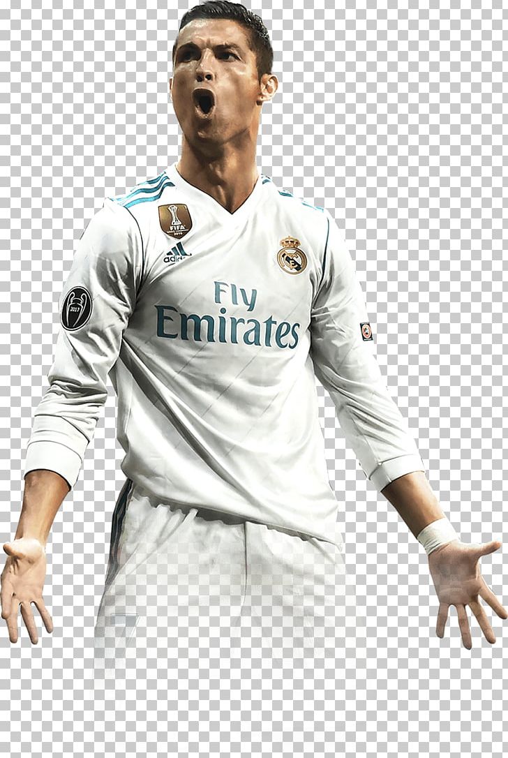 Cristiano Ronaldo Real Madrid C.F. FIFA 18 UEFA Champions League Paris Saint-Germain F.C. PNG, Clipart, Borussia Dortmund, Celebrate Word, Clothing, Fifa 18, Football Free PNG Download