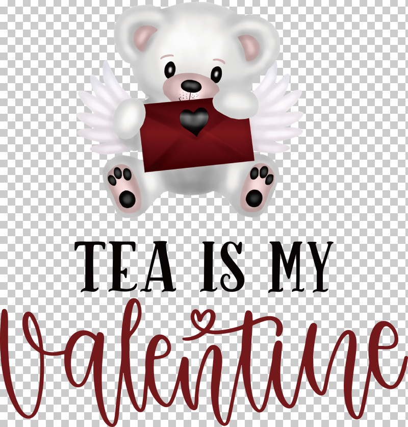 Tea Is My Valentine Valentines Day Valentines Day Quote PNG, Clipart, Bears, Biology, Character, Christmas Day, Meter Free PNG Download