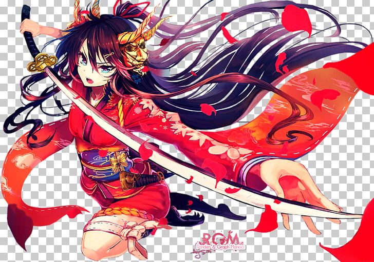  Anime Mujer Manga Samurai Espada PNG Imágenes Prediseñadas Anime Anime Girl Demon Arte Combate Comics Gratis PNG