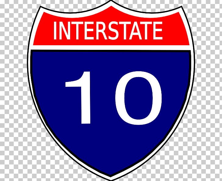 Interstate 10 US Interstate Highway System Road Traffic Sign PNG, Clipart, Area, Blue, Brand, Circle, Clip Free PNG Download