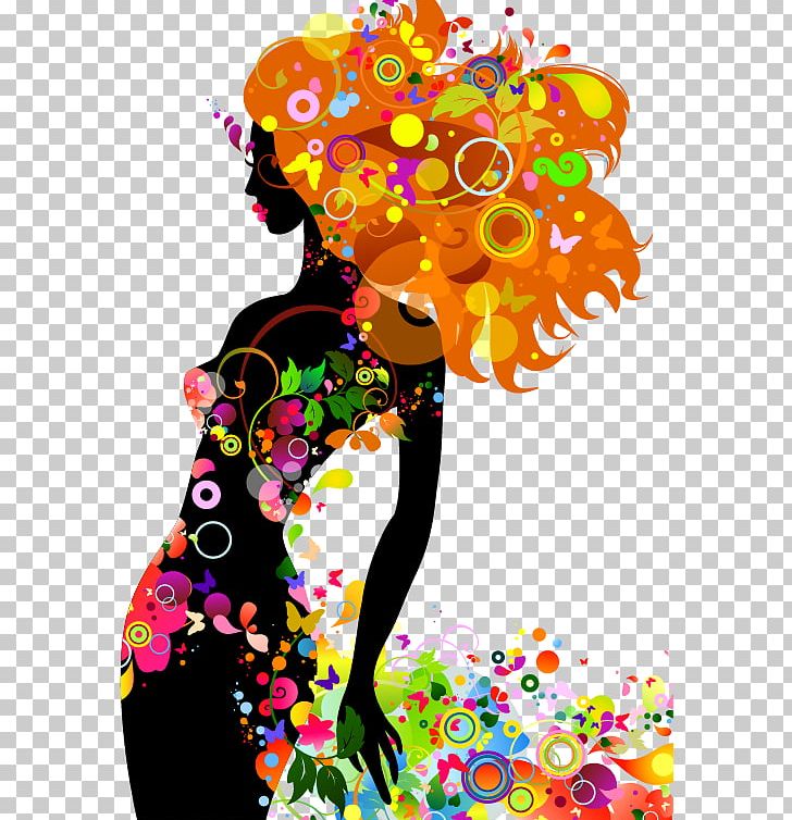 Silhouette Fashion Beauty PNG, Clipart, Bright, Color, Color Pencil, Color Powder, Color Smoke Free PNG Download