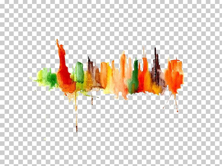 Watercolor Painting Drawing Art Cityscape PNG, Clipart, Brush, Cartoon, Computer Wallpaper, Hand, Landscape Painting Free PNG Download