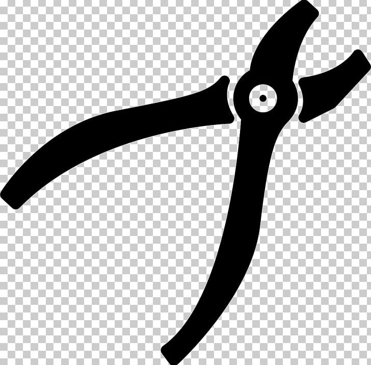 Pliers Tool Computer Icons Kitchen Utensil PNG, Clipart, Angle, Black And White, Computer Icons, Cutting, Diagonal Pliers Free PNG Download