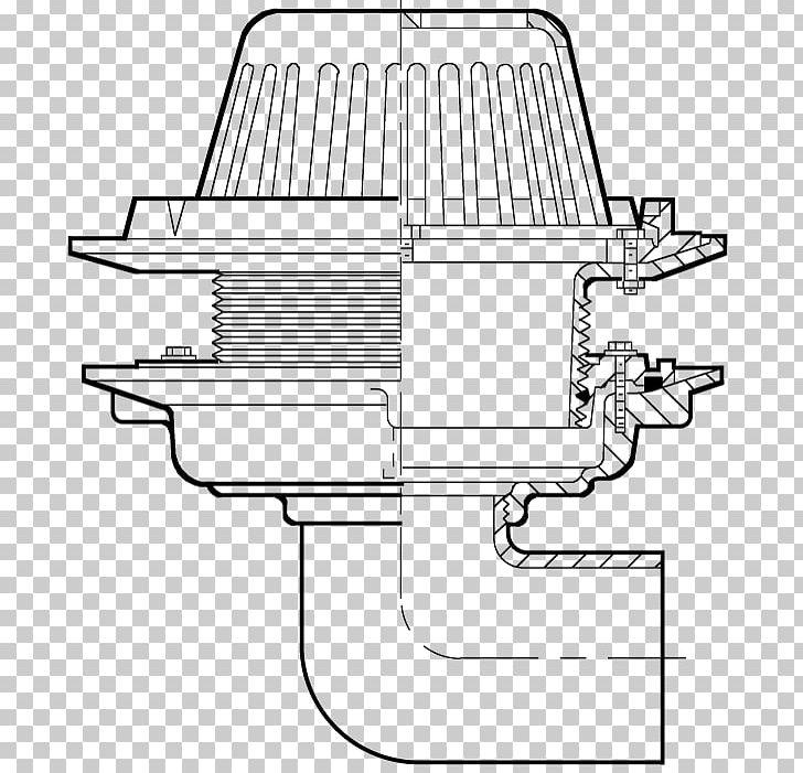 Flat Roof Drain Architectural Engineering Jay R. Smith MFG. Co. PNG, Clipart, Angle, Architectural Engineering, Artwork, Black, Black And White Free PNG Download