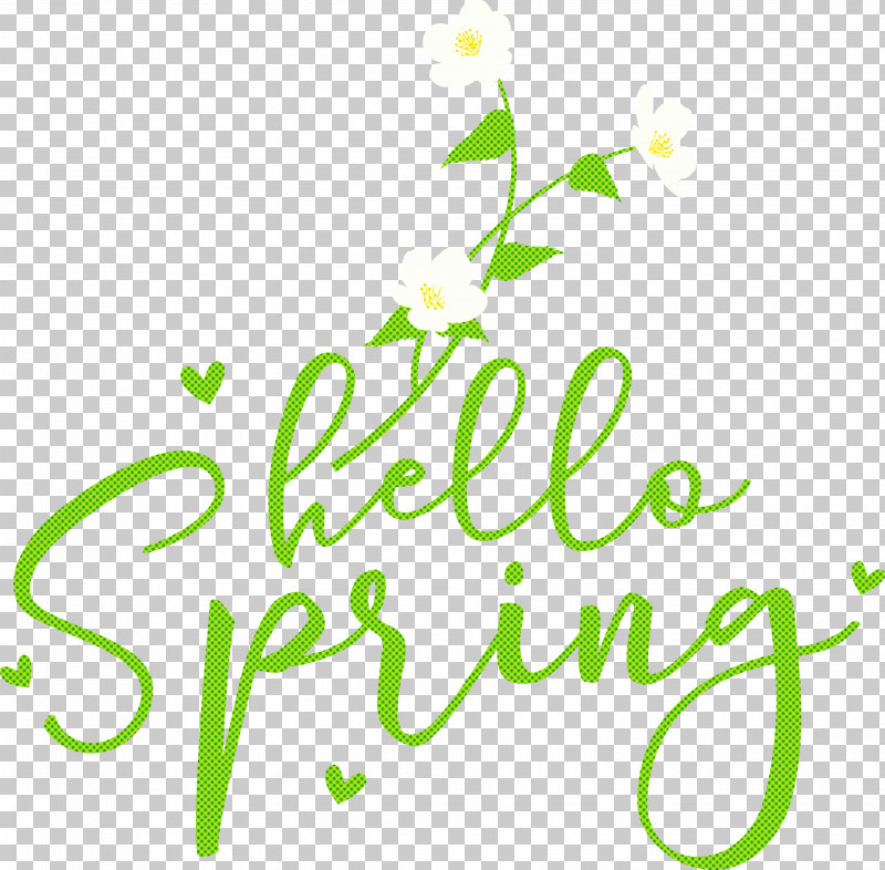 Hello Spring Spring PNG, Clipart, Flower, Hello Spring, Leaf, Line, Logo Free PNG Download