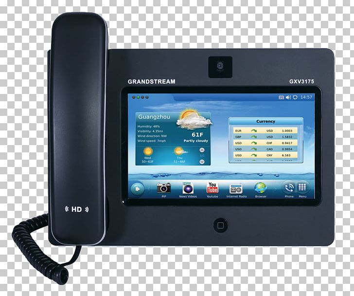 Grandstream Networks VoIP Phone Grandstream GXV3175 Voice Over IP Telephone PNG, Clipart, Business Telephone System, Display Device, Electronic Device, Electronics, Gadget Free PNG Download