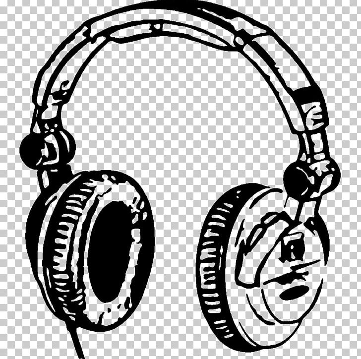 Headphones Sticker Music Drawing PNG, Clipart, Art, Artwork, Audio, Audio Equipment, Black And White Free PNG Download