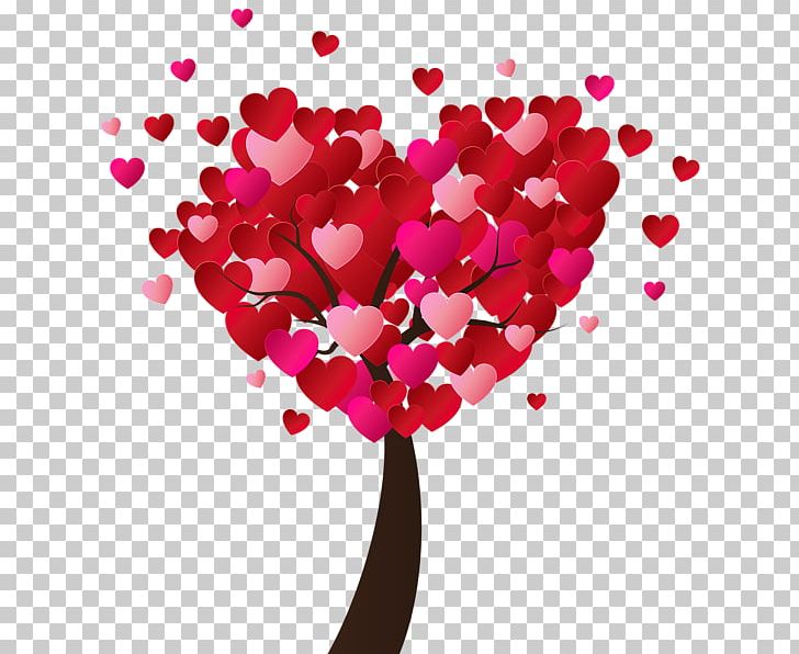 Heart Tree Valentine's Day PNG, Clipart, Alpha Compositing, Art, Blossom, Cut Flowers, Desktop Wallpaper Free PNG Download