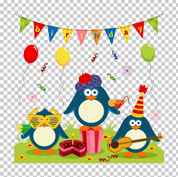 Penguin Cuteness Drawing Greeting Card PNG, Clipart, Animals, Balloon, Bird, Cartoon, Christmas Card Free PNG Download