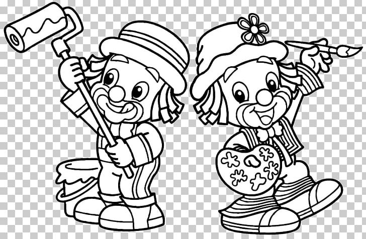 Drawing Painting Patati Patatá Clown Coloring Book PNG, Clipart, Angle, Arm, Ben 10, Black, Black And White Free PNG Download