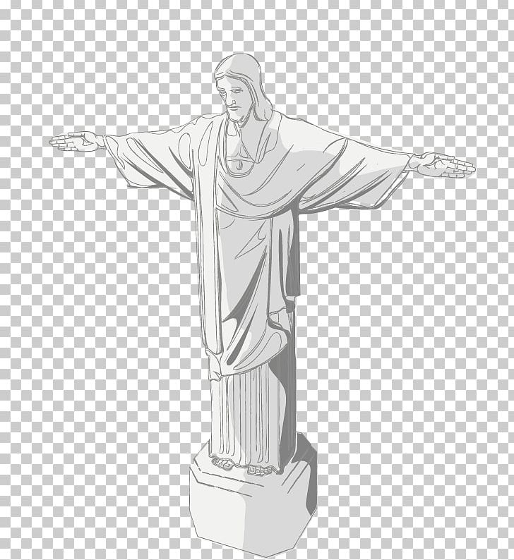 Christ The Redeemer Statue PNG, Clipart, Adobe Illustrator, Arm, Artwork, Black And White, Brazil Free PNG Download