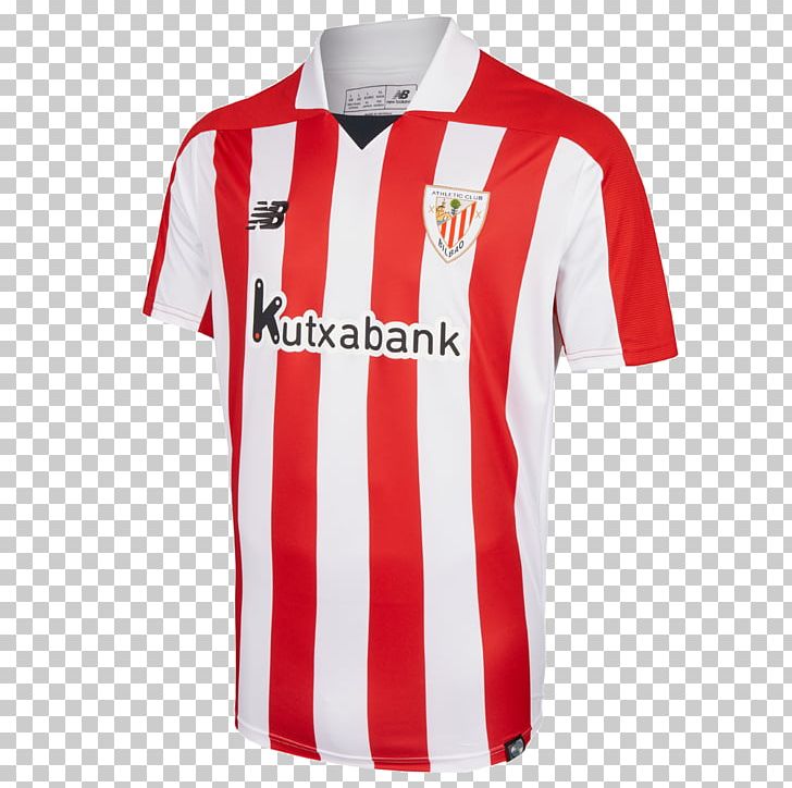 T-shirt Athletic Bilbao 2017–18 UEFA Europa League New Balance Jersey PNG, Clipart, Active Shirt, Athletic Bilbao, Brand, Clothing, Collar Free PNG Download