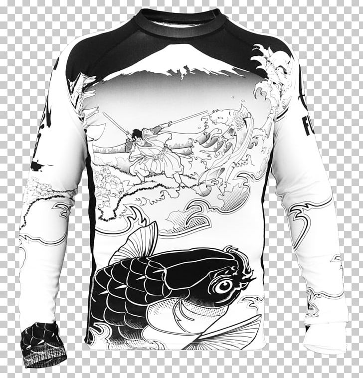 Rash Guard Long-sleeved T-shirt Long-sleeved T-shirt Clothing PNG, Clipart, Black, Black And White, Brazilian Jiujitsu, Clothing, Joint Free PNG Download