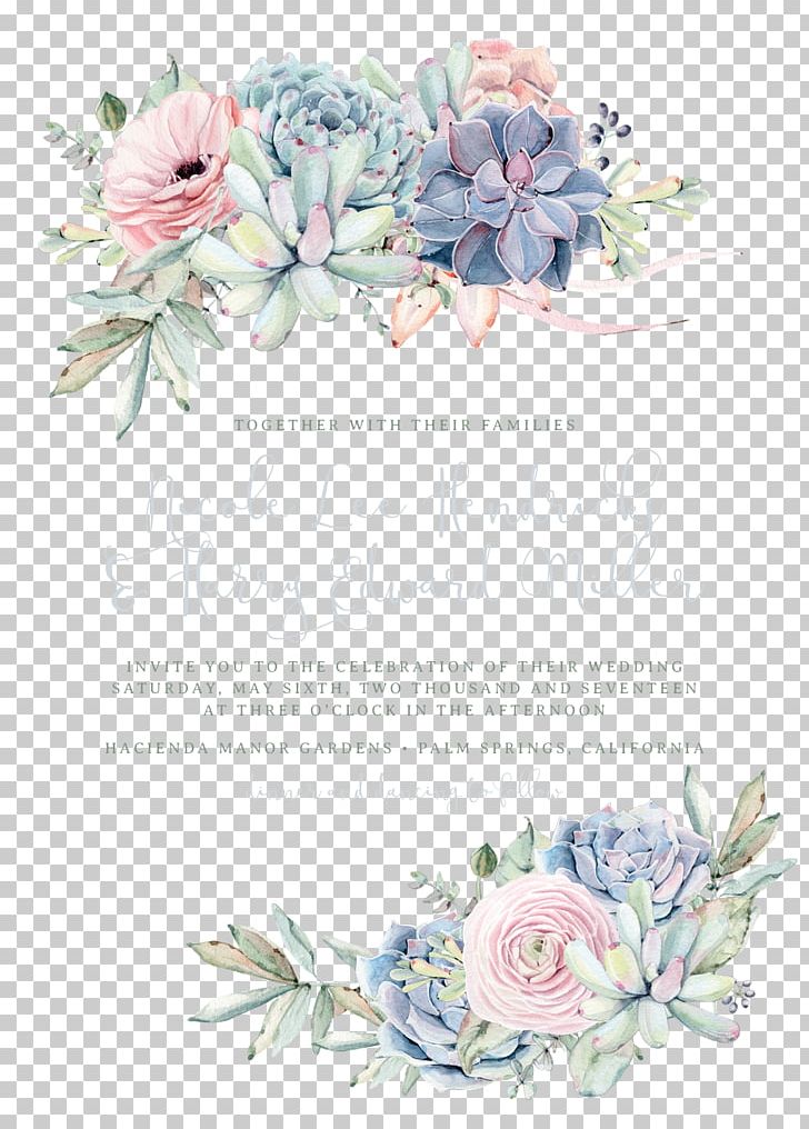 Wedding Invitation Paper Succulent Plant PNG, Clipart, Blue, Cactaceae, Calligraphy, Creative Arts, Cut Flowers Free PNG Download