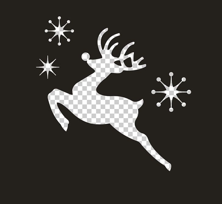 free deer clipart on black background
