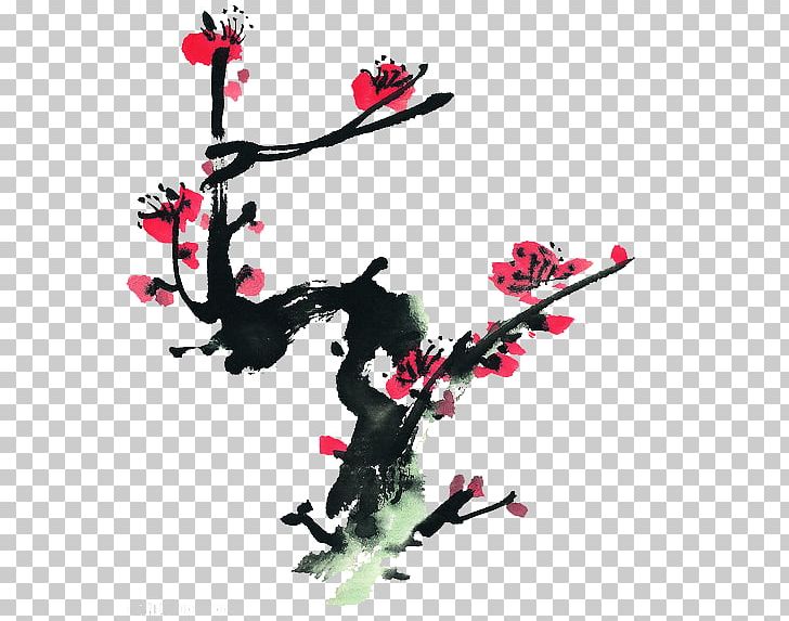 Chinese Painting Ink Wash Painting Bird-and-flower Painting U5199u610fu753b PNG, Clipart, Birdandflower Painting, Blossom, Branch, Branches, Cherry Blossom Free PNG Download