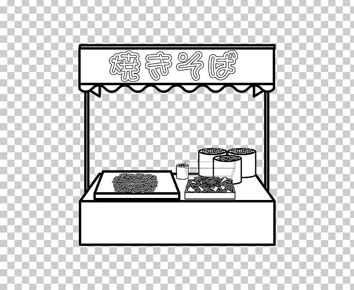 Takoyaki Yakisoba Black And White Fried Noodles Market Stall PNG, Clipart, Area, Black And White, Cartoon, Coloring Book, Drawing Free PNG Download