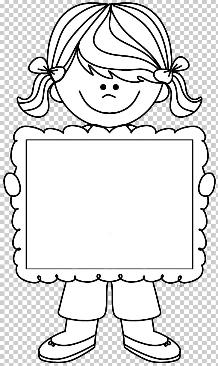 children drawing clip art black and white