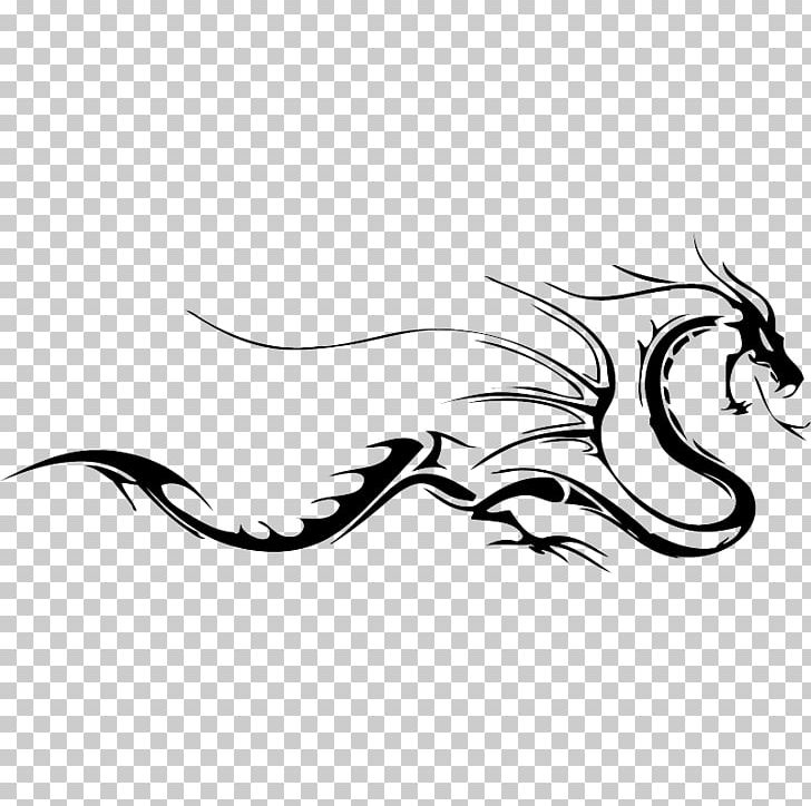 Car Tuning Sticker Dragon Vehicle PNG, Clipart, Bain, Black And White, Bumper Sticker, Car, Carnivoran Free PNG Download