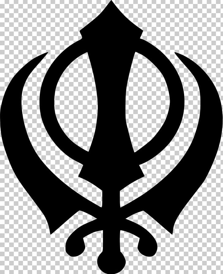 Golden Temple Khanda Sikhism Symbol PNG, Clipart, Black And White, Five Ks, Golden Temple, Gurdwara, Ik Onkar Free PNG Download