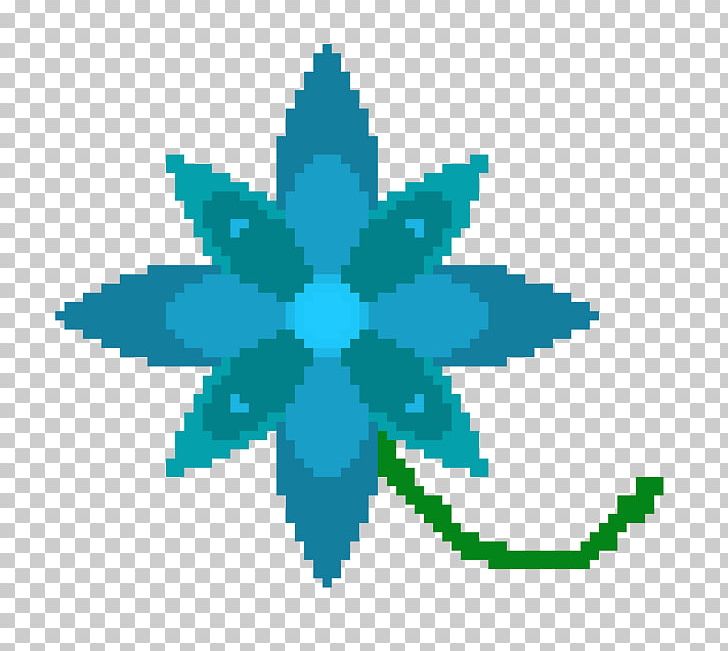 Flower Pixel Art Png Clipart Aqua Art Blue Computer Icons Floral Design Free Png Download