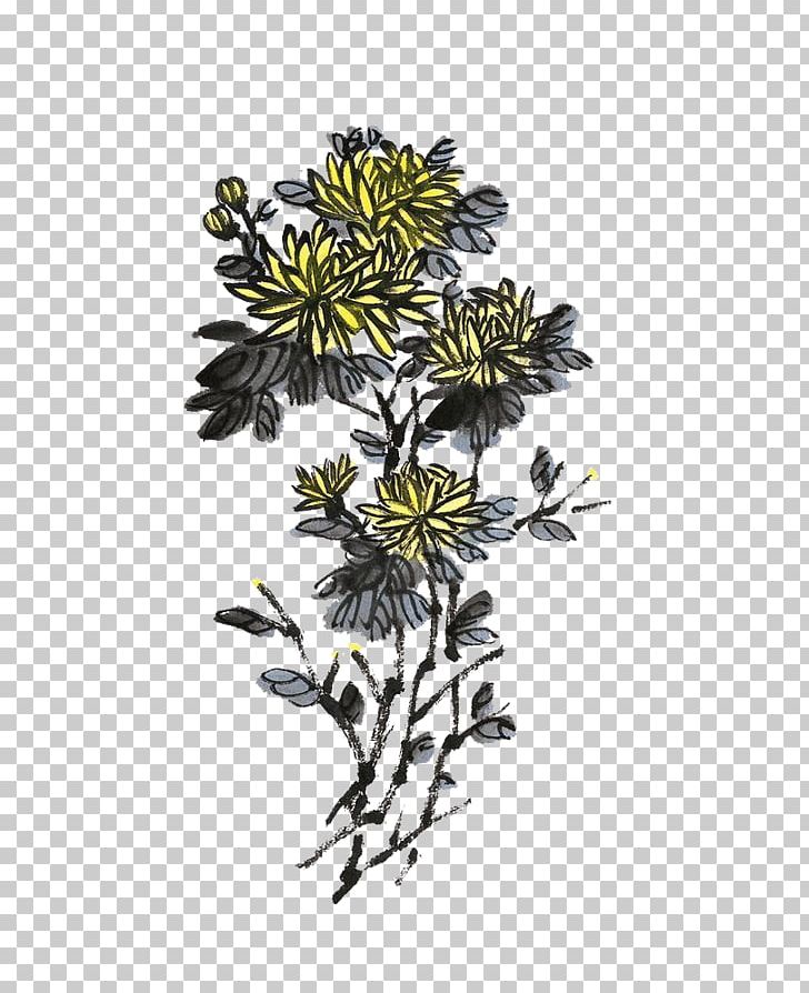 Ink Wash Painting Chrysanthemum Chinese Painting PNG, Clipart, Birdandflower Painting, Chrysanthemum Chrysanthemum, Chrysanthemums, Flower, Gongbi Free PNG Download
