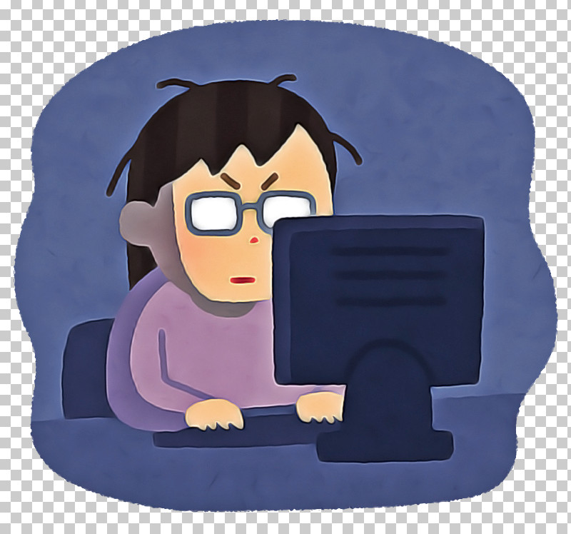 Cartoon Purple Technology Animation Reading PNG, Clipart, Animation, Black Hair, Cartoon, Purple, Reading Free PNG Download