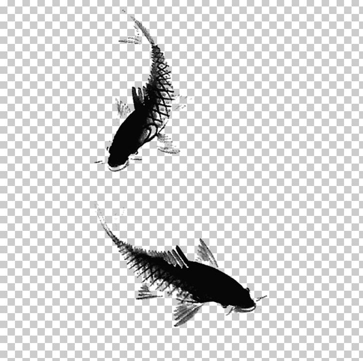 Ink Wash Painting Fish Ink Brush PNG, Clipart, Animals, Aquarium Fish, Beak, Bird, Bird Of Prey Free PNG Download
