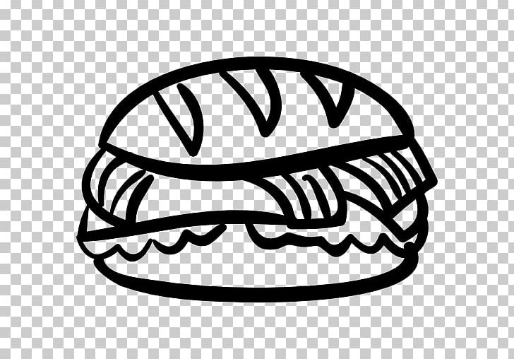 Hamburger Toast Sandwich Taco Fast Food Hot Dog PNG, Clipart, Black, Black And White, Bread, Burger And Sandwich, Circle Free PNG Download