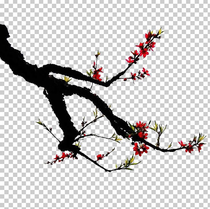 Ink Wash Painting PNG, Clipart, Art, Blossom, Branch, Cherry Blossom, Chinese Painting Free PNG Download