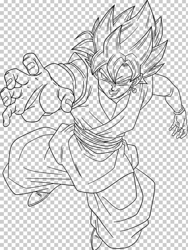 Goku Gohan Line Art Vegeta Trunks PNG, Clipart, Arm, Artwork, Black, Black And White, Cartoon Free PNG Download