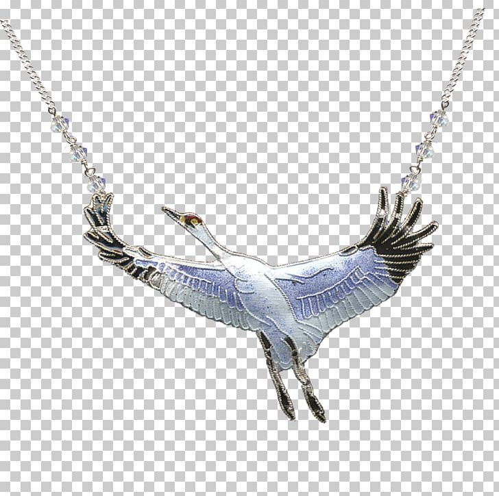 Necklace Crane Earring Charms & Pendants Bird PNG, Clipart, Beak, Bird, Brooch, Chain, Charms Pendants Free PNG Download
