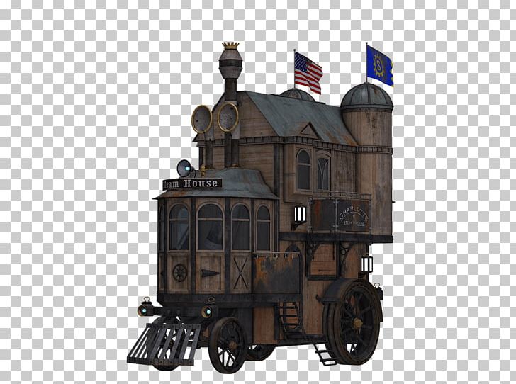 Train Rail Transport Locomotive Steampunk PNG, Clipart, Building, Home, House, Locomotive, Rail Transport Free PNG Download