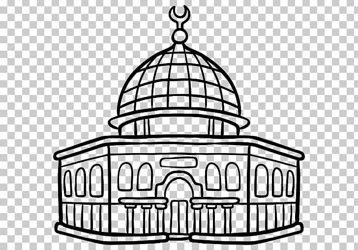 Dome Of The Rock Temple Mount Dome Of The Chain Computer Icons PNG, Clipart, Black And White, Computer Icons, Dome, Dome Of The Chain, Dome Of The Rock Free PNG Download