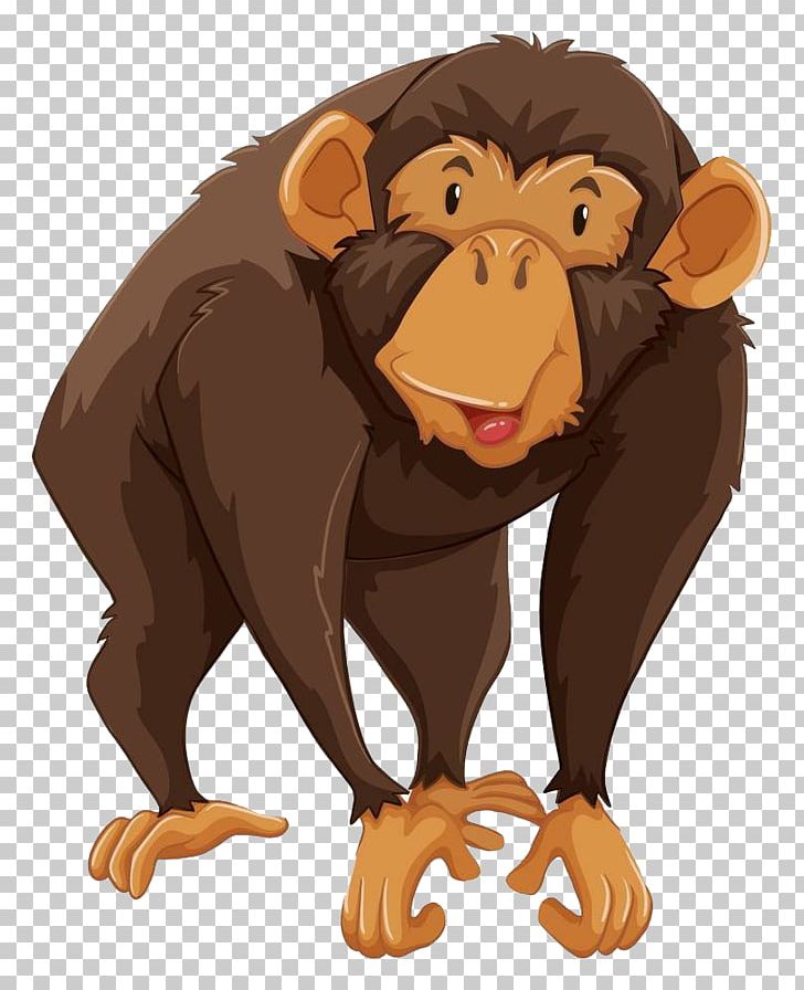 Gibbon Monkey Chimpanzee Illustration PNG, Clipart, Animal, Animals, Ape, Attention, Bear Free PNG Download