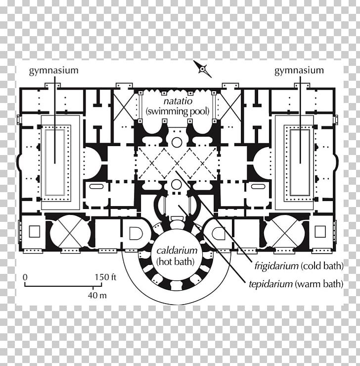 Baths Of Caracalla Roman Baths Ancient Roman Bathing Floor Plan Thermae PNG, Clipart, Ancient Roman Architecture, Ancient Roman Bathing, Angle, Architecture, Area Free PNG Download